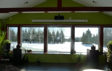 Family Room Windows - A beautiful, sunny, blistery winter day - 0°F with 20-30 mph winds